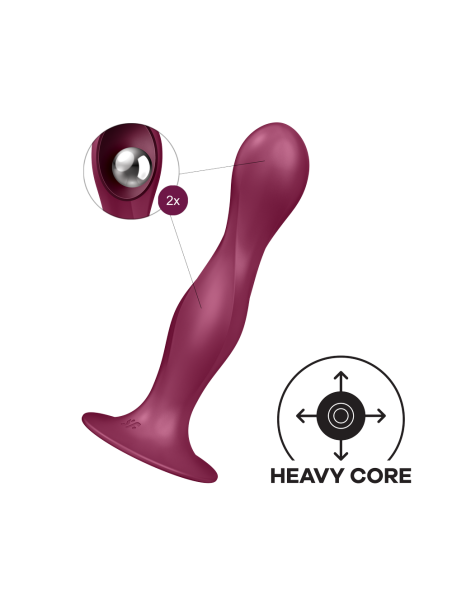 Gode ventouse silicone rouge Double Ball-R Satisfyer - CC597842