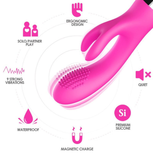 Vibromasseur Orgasmic Rabbit - Rose
